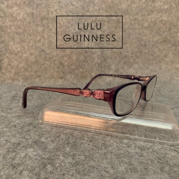 Lulu Guinness L839 Women’s Purple Optical/Prescription Eyeglasses Frame - Picture 1 of 13